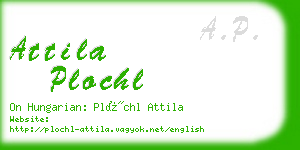 attila plochl business card